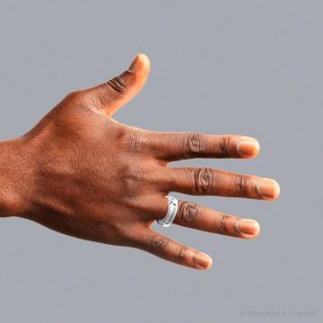 Men's Diamond Wedding Ring | 18K Gold | VS | 0.98ct