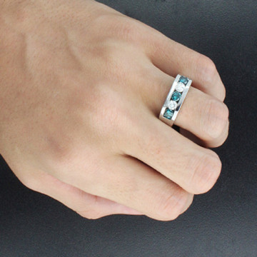 14K Gold Diamond Ring for Men 1ct