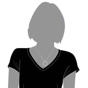 Women's 14K Gold Diamond Circle Pendant | 3ct