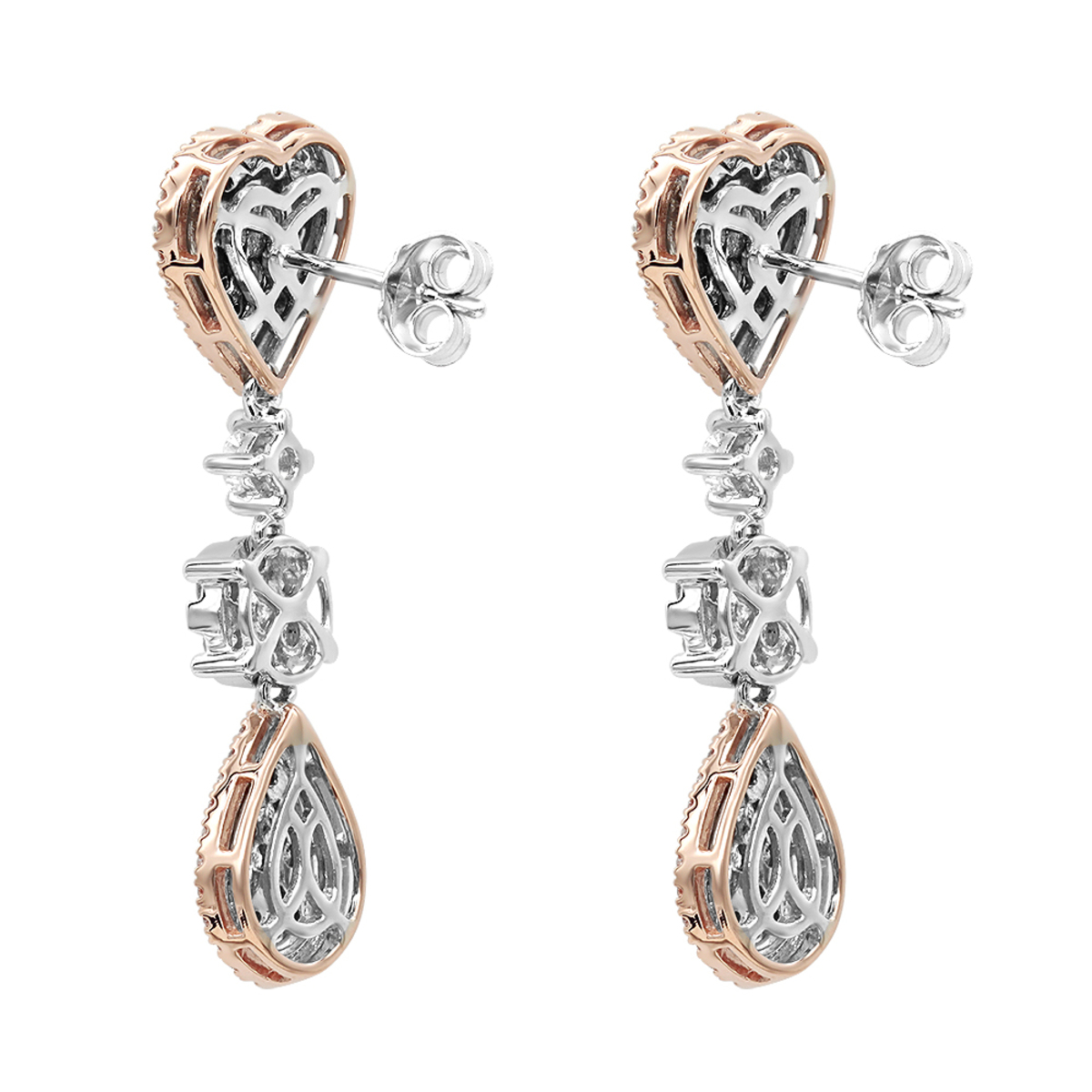 Diamond Dangle Drop Earrings for Women | 14K Gold | 3ct