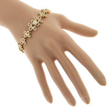 Women's 14K Gold Diamond Designer Bracelet | Bezel Pave Set | 7.1ct