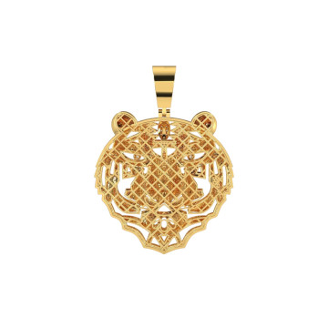 14K Gold Diamond Pendant for Men | Animal | 8.13ct