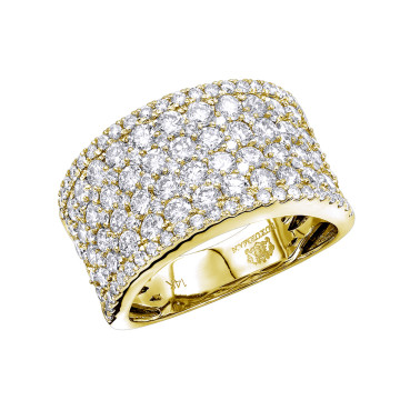 14K Gold Diamond Cocktail Right Hand Wedding Ring for Women 3ct