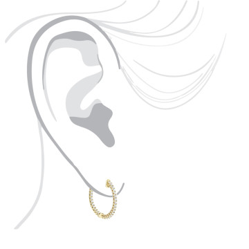 Prong Cut Diamond Hoop Earrings for Women | 14K Gold | Hinged Back | 1.85ct