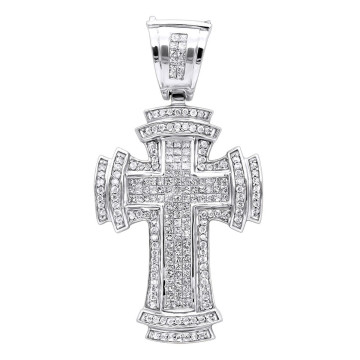 Men's and Women's Diamond Cross Pendant | 14K Gold | 2.19ct
