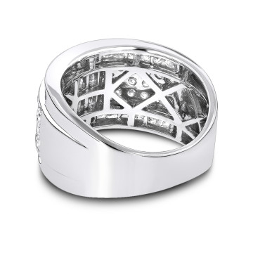 Women's 14K Gold Diamond Wedding Ring | Invisible Pave Set | 2.75ct