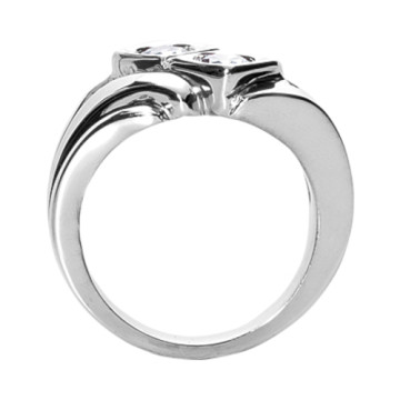 14K Gold Natural or Lab-Grown Diamond Bezel Ring for Men 0.8ct