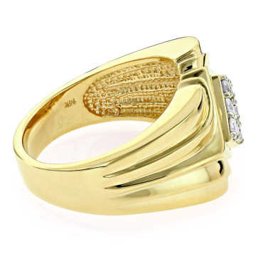Men's 14K Gold Diamond Ring | Prong Set | 1.08ct