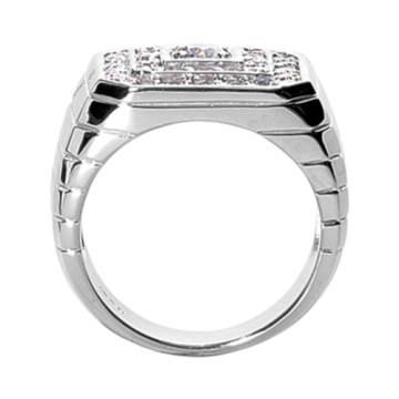 Men's Diamond Ring | 14K Gold | SI | 2.1ct