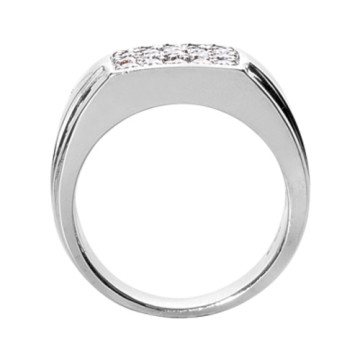 14K Gold Natural or Lab-Grown Diamond Ring for Men 2ct