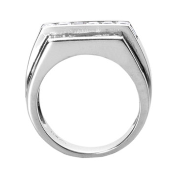 Men's 14K Gold Baguette and Princess Cut Diamond Ring | Channel Set | 2.76ct