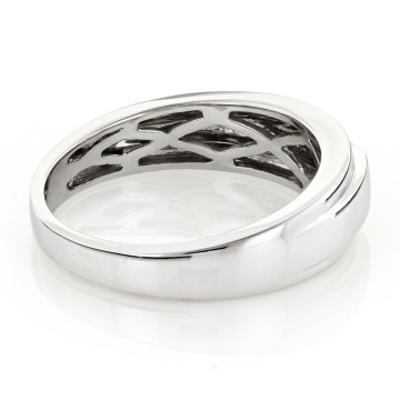 Solitaire 14K Gold Princess Cut Diamond Wedding Band 0.25ct