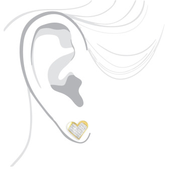 Diamond Stud Earrings for Women | Screw Back | 14K Gold | 0.88ct