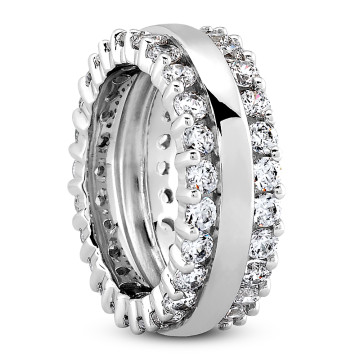Men's and Women's Diamond Eternity Ring | 14K Gold | SI | 1.86ct