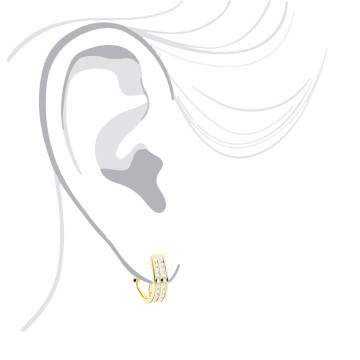 Men's and Women's Round Diamond Hoop Earrings | Circle Shaped | 14K Gold | 0.63ct