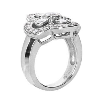 Women's Diamond Bezel Right Hand Ring | 14K Gold | SI | 1.33ct