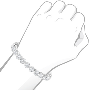Women's 14K Gold Natural or Lab-Grown Diamond Tennis Bracelet | Prong Set | 8.25ct