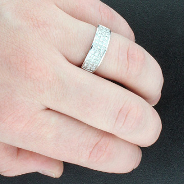 14K Gold Natural or Lab-Grown Diamond Wedding Ring for Men and Women 1.25ct