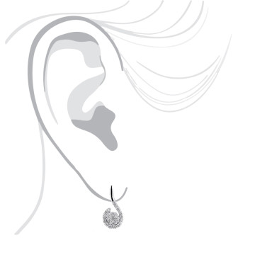 Illusion Prong Cut Diamond Cluster Earrings for Women | 14K Gold | 0.75ct