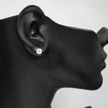 Solitaire Cut Diamond Stud Earrings for Men and Women | 14K Gold | Screw Back | 1.75ct