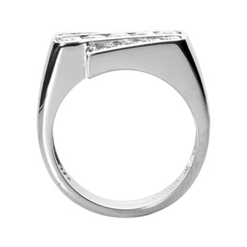 Men's 18K Gold Diamond Ring | Channel Set | 1.25ct