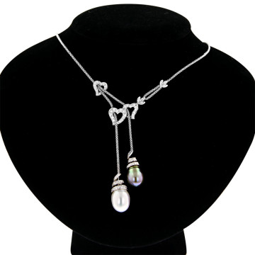 Women's Pearl and Diamond Pearl Necklace | 18K Gold | 0.84ct