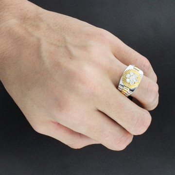 14K Gold Natural or Lab-Grown Diamond Ring for Men 1ct