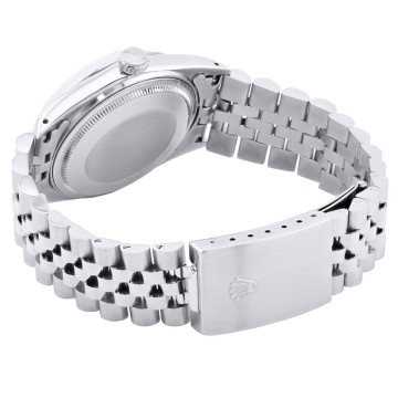 Stainless Steel Men's Rolex Watch | Oyster Perpetual Datejust | 36 mm | Jubilee Bracelet | Diamond Ruby Bezel | White Dial