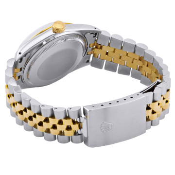 Men's Gold/Stainless Steel Two-Tone Diamond Watch | Rolex Oyster Perpetual Datejust 36 mm | Red Dial