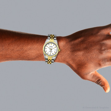 Gold/Stainless Steel Men's Rolex Watch | Oyster Perpetual Datejust | 36 mm | Jubilee Bracelet | White Dial