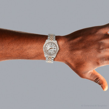 Gold/Stainless Steel Men's Rolex Watch | Oyster Perpetual Datejust | 36 mm | Jubilee Bracelet | Diamond Bezel | White Dial