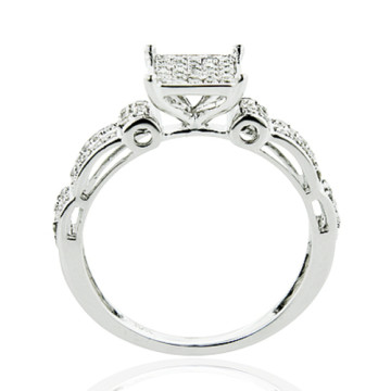 Affordable Diamond Engagement Ring 0.63ct 10K Gold