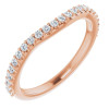 Ariana Women's 14K Gold Round Cut Natural Diamond Thin Stackable Wedding Ring | 0.28ct