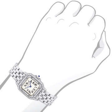 Stainless Steel Women's Cartier Watch | Panthere | 23 mm | Cream Dial