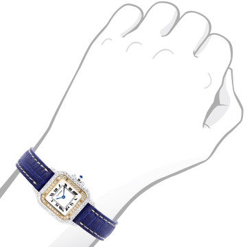 18K Gold/Stainless Steel Women's Cartier Watch | Panthere | 23 mm | White Dial