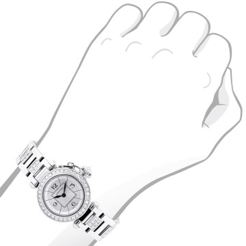 Stainless Steel Women's Cartier Watch | Pasha | 27 mm | Silver Dial