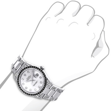 Men's Stainless Steel Diamond Watch | Rolex Oyster Perpetual Datejust 36 mm Silver Tone Dial