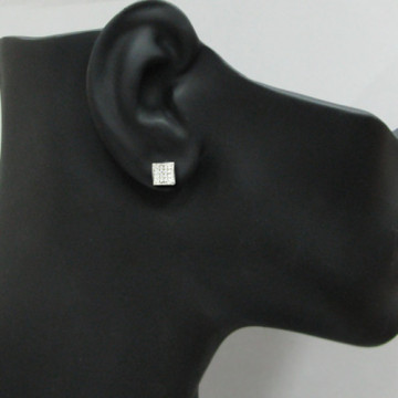 Pave Cut Diamond Stud Earrings for Men and Women | 14K Gold | Screw Back | 1.2ct