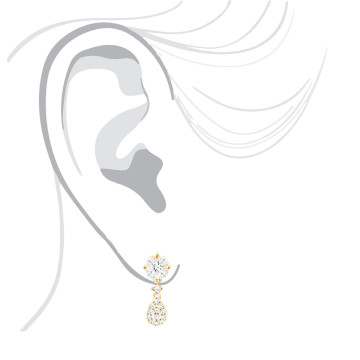 Natural and Lab-Grown Diamond Drop Earrings for Women | SI | Screw Back | 14K Gold | 1ct