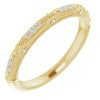 Elise Women's Round Natural Diamond Thin Stackable Wedding Ring | 14K Gold | VS1 | 0.08ct