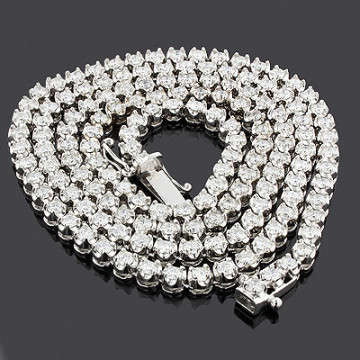 Men's Diamond Tennis Necklace | 14K Gold | 25.03ct