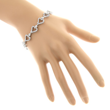 Women's 14K Gold Diamond Bracelet | Bezel Pave Set | 3.26ct