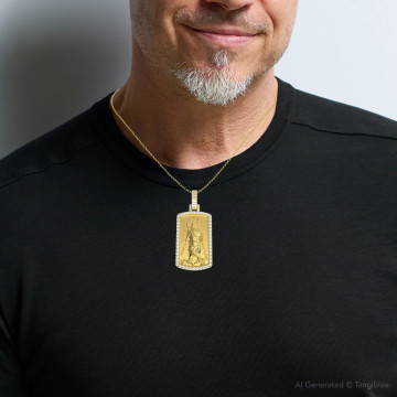 Men's Diamond Pendant | SI | 14K Gold | 4.68ct