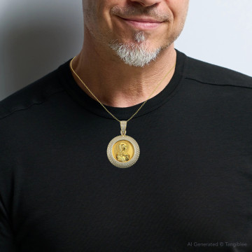 Men's Diamond Pendant | SI | 14K Gold | 11ct