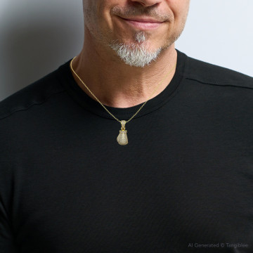 Men's Diamond Pendant | SI | 14K Gold | 3.34ct