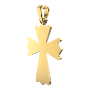 Men's Round Cut Diamond Cross Pendant | 14K Gold | 2.58ct
