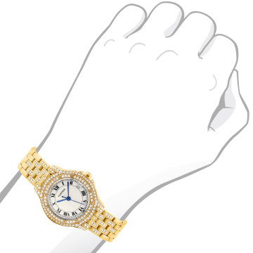18K Gold Women's Cartier Watch | Couger | 27 mm | Cream Dial