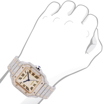Gold/Stainless Steel Men's and Women's Cartier Watch | Santos de Cartier 