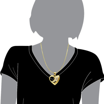 Women's Round Cut Diamond Heart Pendant | 14K Gold | 2.8ct