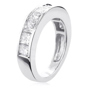 Men's and Women's 14K Gold Diamond Wedding Ring | Channel Invisible Set | 2.5ct